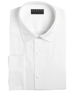 Alfani Men's Slim Fit 2-Way Stretch Performance French Cuff Dress Shirt, Created For Macy's
