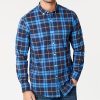 Club Room Men's Perry Plaid Stretch Shirt With Pocket, Created For Macy's