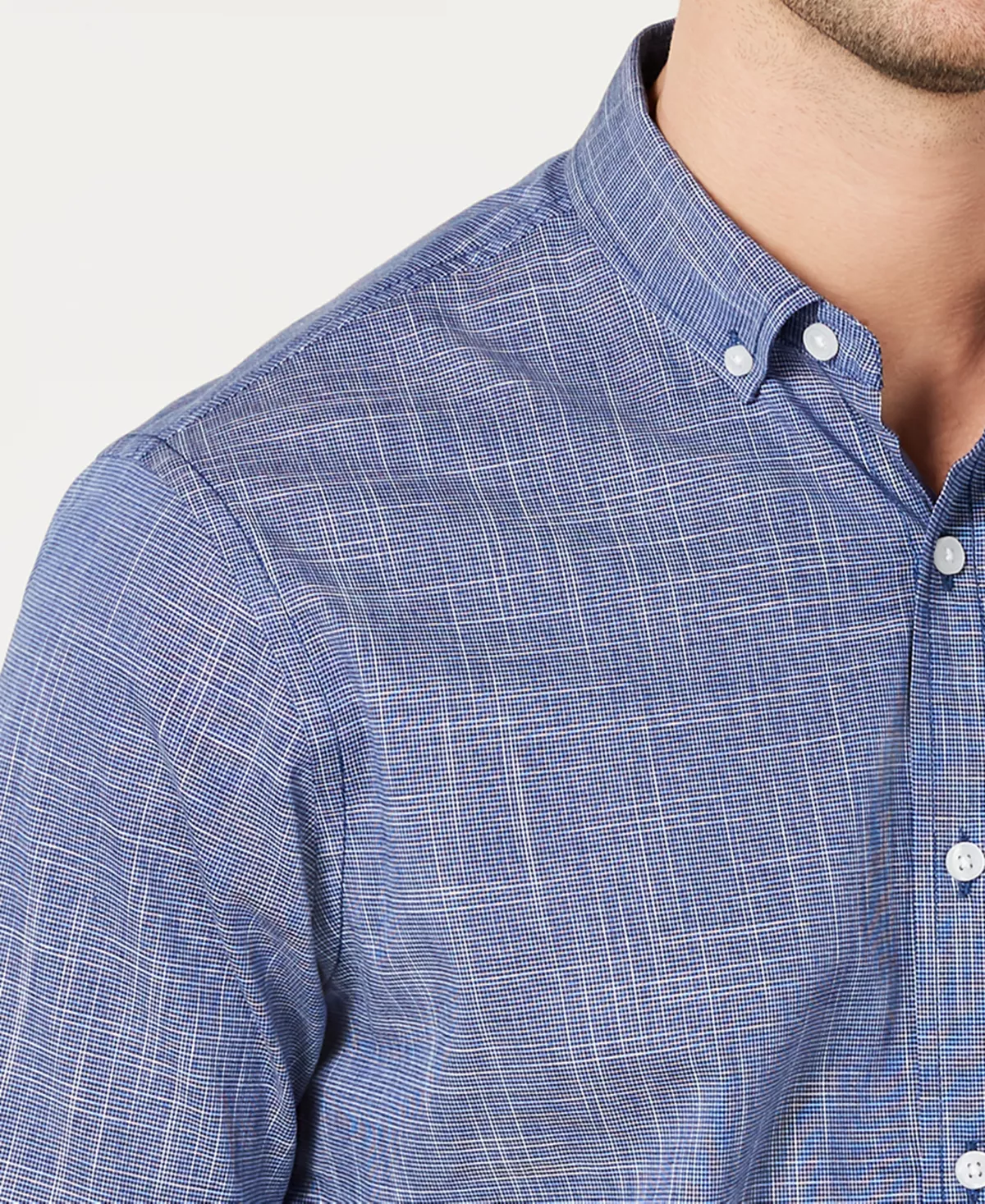 Men's Texture Check Stretch Cotton Shirt, Created For Macy's Club Room Men's Texture Check Stretch Cotton Shirt, Created For Macy's -macys shop