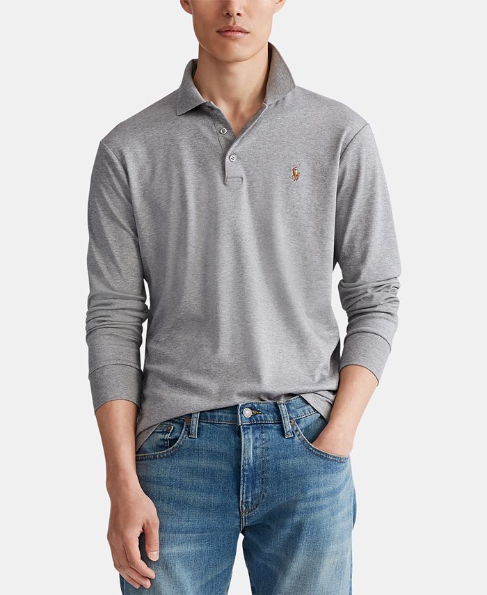 Men's Classic-Fit Long Sleeve Soft Cotton Polo Polo Ralph Lauren Men's Classic-Fit Long Sleeve Soft Cotton Polo -macys shop