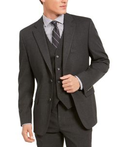Alfani Men's Classic-Fit Stretch Solid Suit Jacket, Created For Macy's