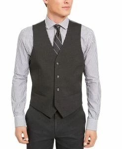 Alfani Men's Classic-Fit Stretch Solid Suit Vest, Created For Macy's