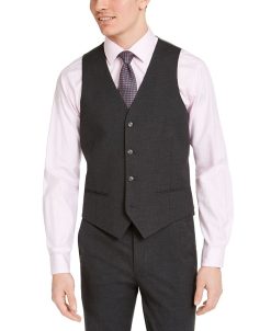 Alfani Men's Slim-Fit Stretch Solid Suit Vest, Created For Macy's