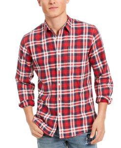 Sun + Stone Men's Garcia Plaid Shirt, Created For Macy's