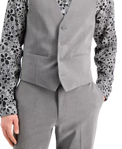 INC International Concepts Men's Slim-Fit Gray Solid Suit Vest, Created For Macy's 5 INC International Concepts Men's Slim-Fit Gray Solid Suit Vest, Created For Macy's -macys shop 18494298 fpx