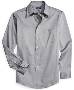 Club Room Men's Regular Fit Cotton Yarn-Dyed Pinpoint Dress Shirt, Created For Macy's -macys shop 18621521 fpx