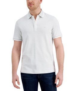 Michael Kors N's Greenwich Modern-Fit Stripe Polo Shirt, Created For Macy's
