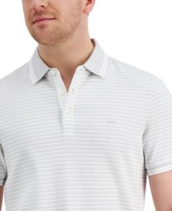Michael Kors N's Greenwich Modern-Fit Stripe Polo Shirt, Created For Macy's -macys shop 18684566 fpx