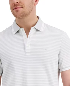 Michael Kors N's Greenwich Modern-Fit Stripe Polo Shirt, Created For Macy's -macys shop 18684566 fpx