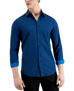 INC International Concepts Men's Ringo Pindot Shirt, Created For Macy's -macys shop 18690429 fpx