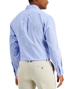 Club Room Men's Regular Fit Cotton Spread Collar Pinpoint Dress Shirt, Created For Macy's -macys shop 18735051 fpx