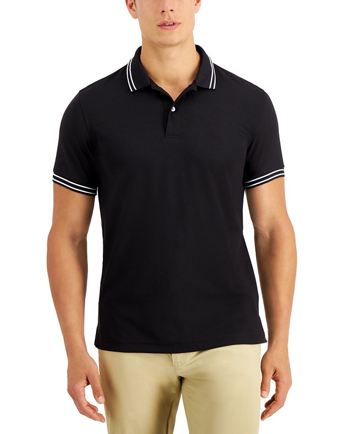 Men's Performance Stripe Polo, Created For Macy's Club Room Men's Performance Stripe Polo, Created For Macy's -macys shop