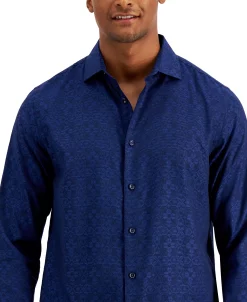Alfani Men's Regular-Fit Medallion-Print Shirt, Created For Macy's -macys shop 19335905 fpx