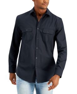 Alfani Men's Regular-Fit Solid Shirt, Created For Macy's