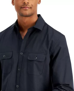 Alfani Men's Regular-Fit Solid Shirt, Created For Macy's 5 Alfani Men's Regular-Fit Solid Shirt, Created For Macy's -macys shop 19336140 fpx