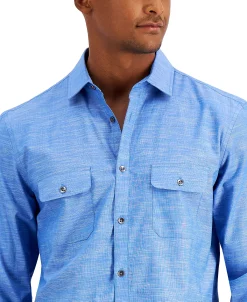 Alfani Men's Regular-Fit Solid Shirt, Created For Macy's 7 Alfani Men's Regular-Fit Solid Shirt, Created For Macy's -macys shop 19336149 fpx
