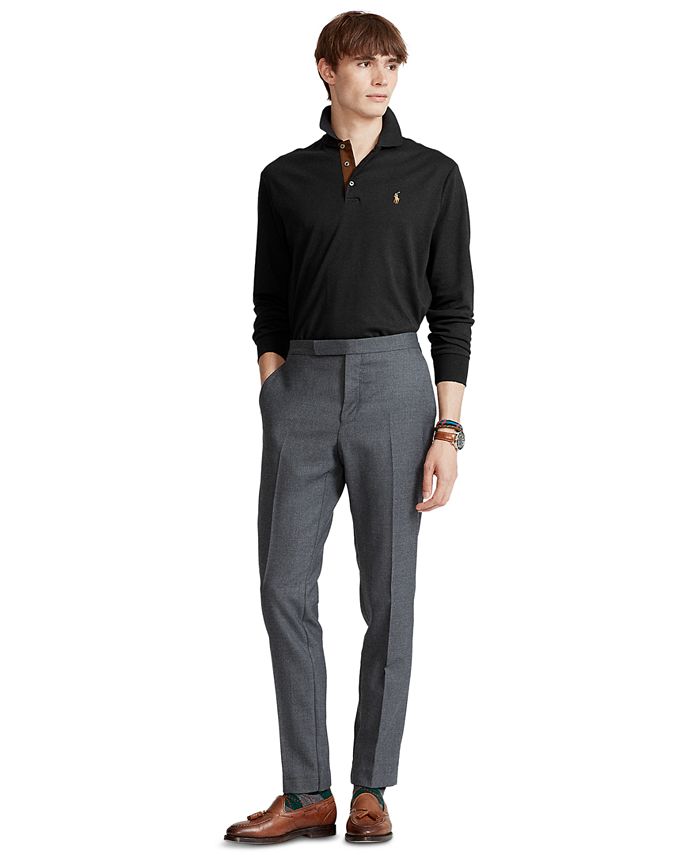 Men's Classic-Fit Long Sleeve Soft Cotton Polo Shirt Polo Ralph Lauren Men's Classic-Fit Long Sleeve Soft Cotton Polo Shirt -macys shop