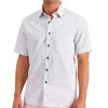 Club Room Men's Regular-Fit Geo Dobby Shirt, Created For Macy's -macys shop 19383163 fpx