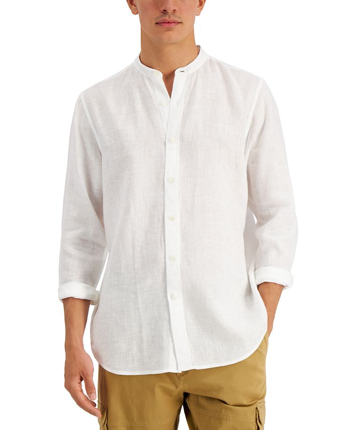 Men's Linen Shirt, Created For Macy's Club Room Men's Linen Shirt, Created For Macy's -macys shop