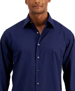 Club Room Men's Regular Fit Solid Dress Shirt, Created For Macy's -macys shop 19551630 fpx