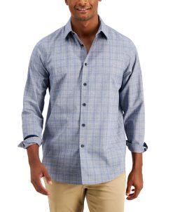 Club Room Men's Pioloa Plaid Shirt, Created For Macy's