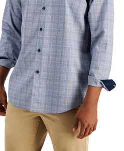 Club Room Men's Pioloa Plaid Shirt, Created For Macy's -macys shop 19918093 fpx