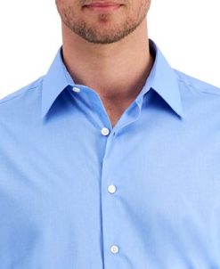 Club Room Men's Regular Fit Solid Dress Shirt, Created For Macy's -macys shop 20153442 fpx