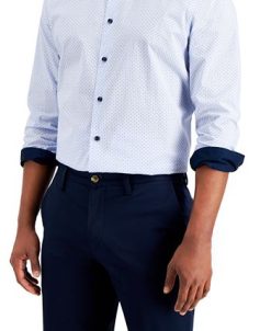 Club Room Men's Dot Stripe Shirt, Created For Macy's -macys shop 20195695 fpx