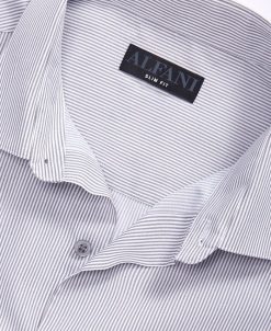 Alfani Men's Slim Fit Stripe Dress Shirt, Created For Macy's -macys shop 20272169 fpx