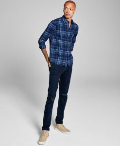 And Now This Men's Plaid Brushed Flannel Shirt