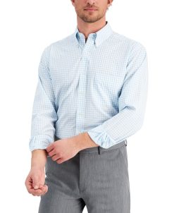 Club Room Men's Regular Fit Traveler Dress Shirt, Created For Macy's