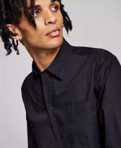 And Now This Men's Poplin Long-Sleeve Button-Up Shirt -macys shop 20647086 fpx