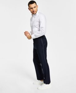 Alfani Men's Slim-Fit Navy Tuxedo Pants, Created For Macy's