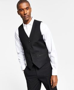 Alfani Men's Slim-Fit Stretch Tuxedo Vest, Created For Macy's