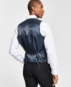 Alfani Men's Slim-Fit Stretch Tuxedo Vest, Created For Macy's 4 Alfani Men's Slim-Fit Stretch Tuxedo Vest, Created For Macy's -macys shop 20658529 fpx