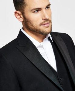 Alfani Men's Classic-Fit Stretch Black Tuxedo Jacket, Created For Macy's -macys shop 20665509 fpx