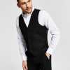 Alfani Men's Classic-Fit Stretch Black Tuxedo Vest, Created For Macy's -macys shop 20665573 fpx