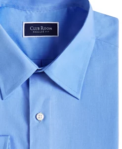 Club Room Men's Regular Fit Solid Dress Shirt, Created For Macy's -macys shop 20727525 fpx