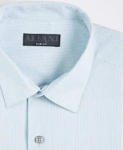 Alfani Men's Slim Fit Stripe Dress Shirt, Created For Macy's -macys shop 20727567 fpx