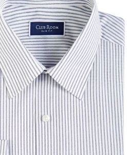 Club Room Men's Slim Fit Striped Dress Shirt, Created For Macy's -macys shop 20727635 fpx
