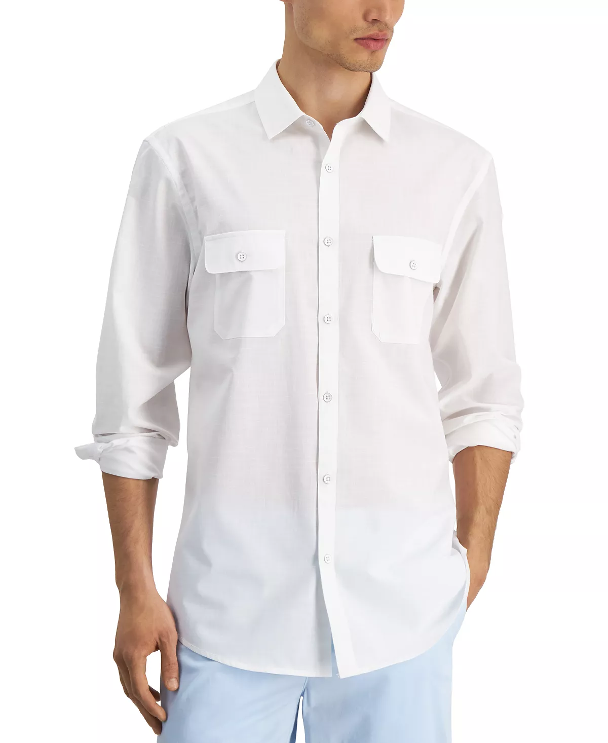 Men's Regular-Fit Solid Shirt, Created For Macy's Alfani Men's Regular-Fit Solid Shirt, Created For Macy's -macys shop