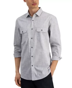 Alfani Men's Regular-Fit Solid Shirt, Created For Macy's 9 Alfani Men's Regular-Fit Solid Shirt, Created For Macy's -macys shop 20756954 fpx