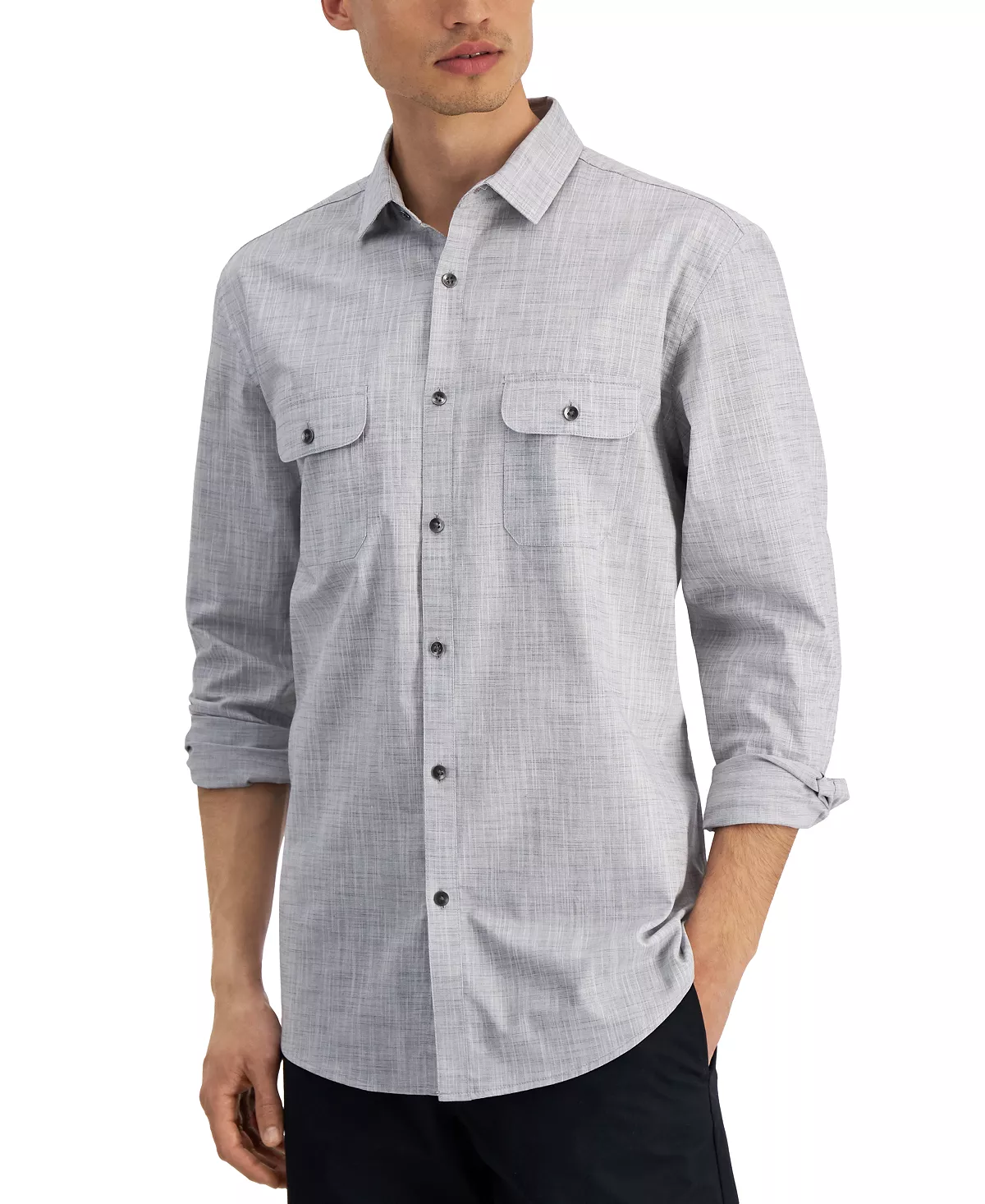 Men's Regular-Fit Solid Shirt, Created For Macy's Alfani Men's Regular-Fit Solid Shirt, Created For Macy's -macys shop