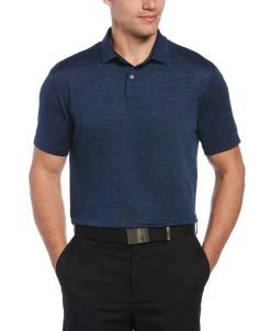 PGA TOUR Men's Space Dye Texture Golf Polo Shirt
