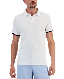 Alfani Men's Regular-Fit Tipped Polo Shirt, Created For Macy's