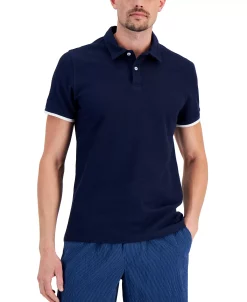 Alfani Men's Regular-Fit Tipped Polo Shirt, Created For Macy's -macys shop 21004506 fpx