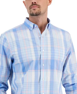 Club Room Men's Spotlight Plaid Shirt, Created For Macy's -macys shop 21104682 fpx