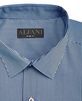 Men's Slim Fit Stripe Dress Shirt, Created For Macy's Alfani Men's Slim Fit Stripe Dress Shirt, Created For Macy's -macys shop