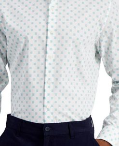 Bar III Men's Slim-Fit Stretch Medallion Print Dress Shirt, Created For Macy's -macys shop 21243752 fpx