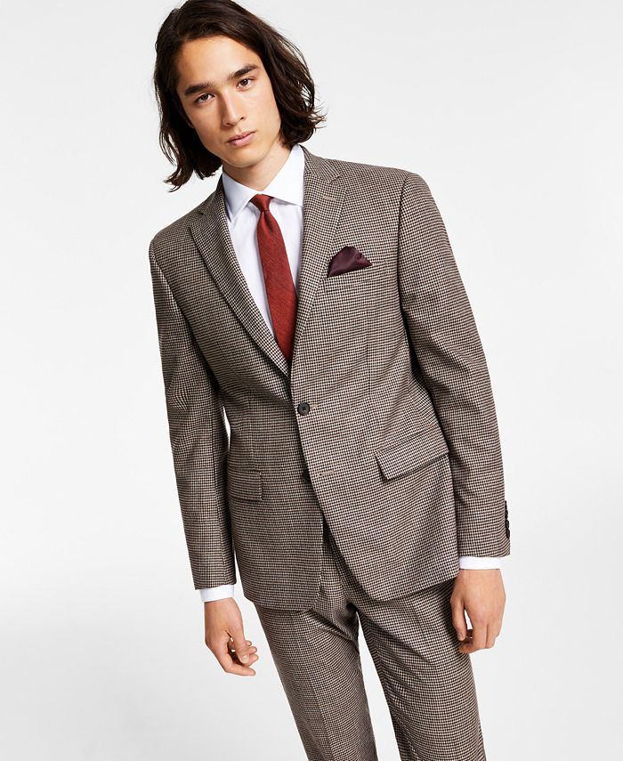 Men's Skinny-Fit Check Suit Separate Jacket, Created For Macys Bar III Men's Skinny-Fit Check Suit Separate Jacket, Created For Macys -macys shop